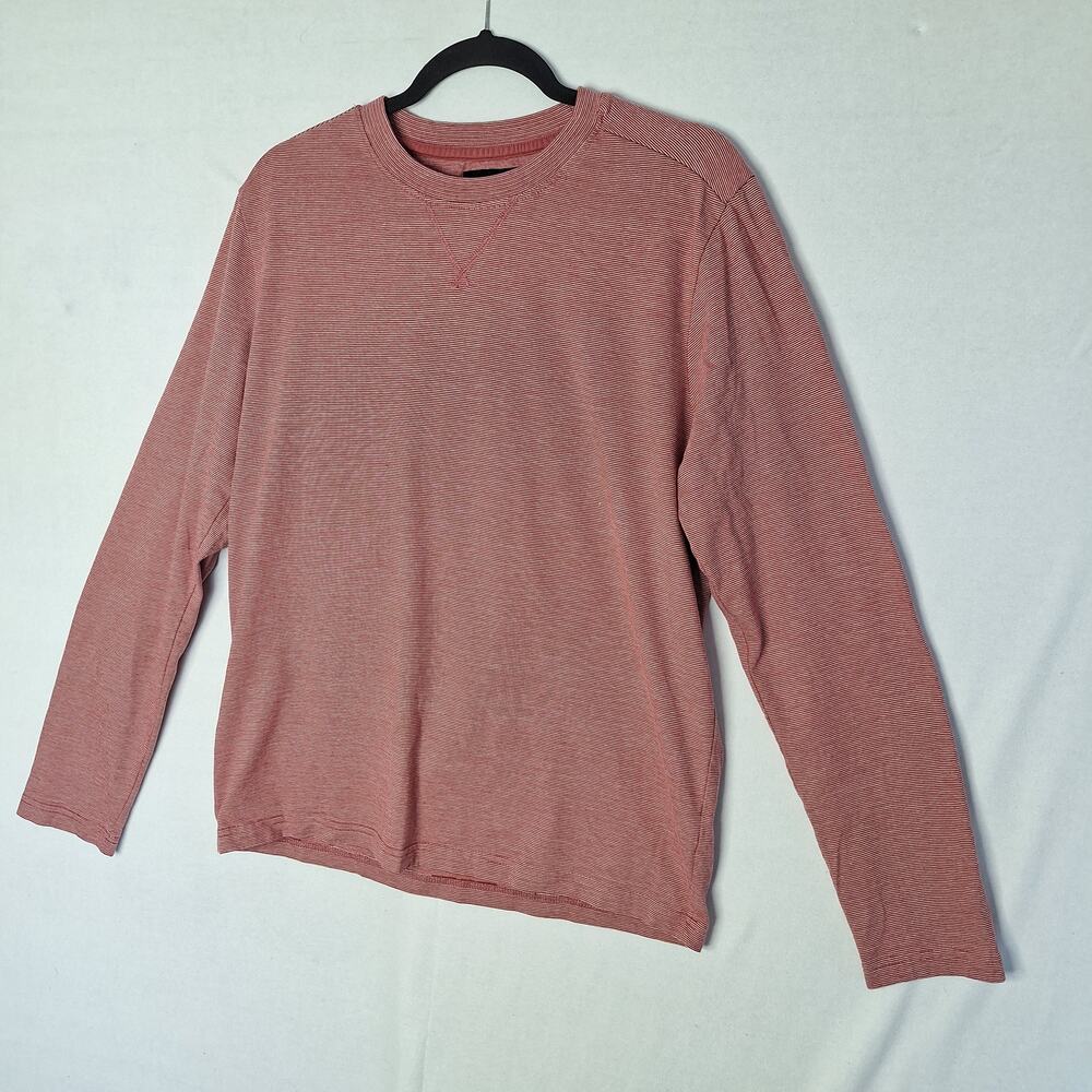 Bonobos Long Sleeve T-Shirt Sz S Red Striped Nautical Basics Wardrobe Staple
